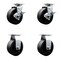 Service Caster 5 Inch Glass Filled Nylon Caster Set with Roller Bearings 2 Brakes 2 Rigid SCC SCC-20S520-GFNR-TLB-2-R-2 - alternate 3